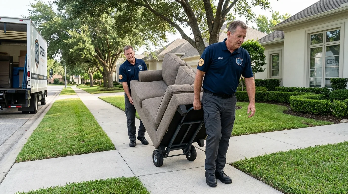 Local residential moving crew loading furniture in Swartz Creek, MI